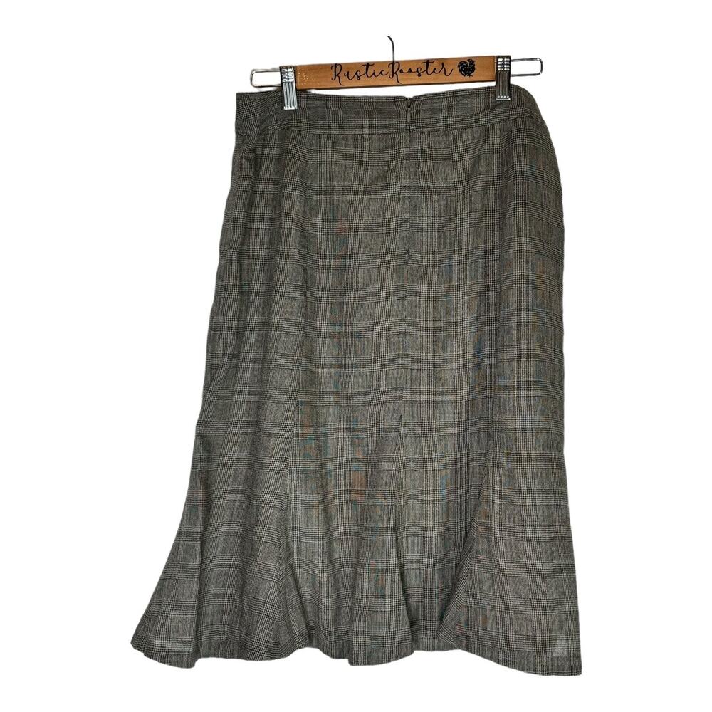 Vintage Banana Republic Light Wool Herringbone Aline Skirt 10